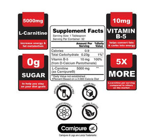 L-CARNITINE 5000 mg & Vitamina B5 / 16oz